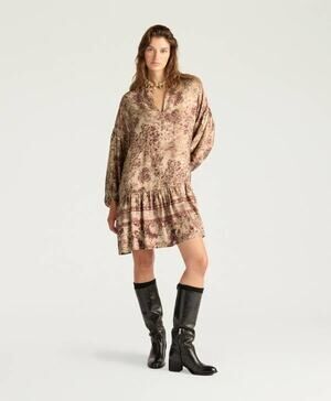 Momoni Amber Printed Dress in Multicolor Vinaccia IT 46 US L